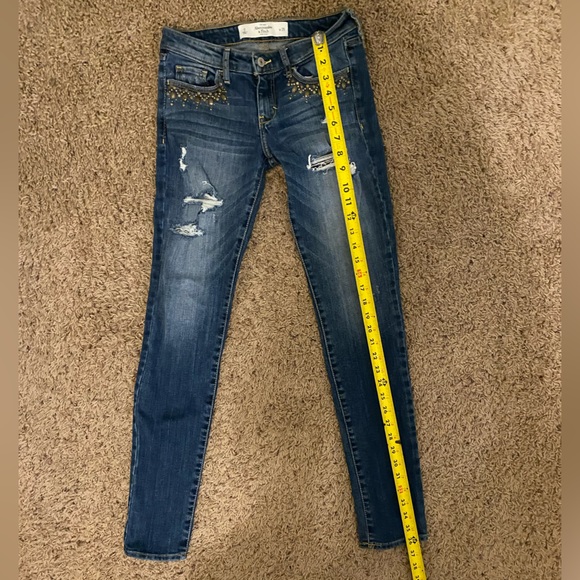 Abercrombie & Fitch Distressed Womens jeans size 0 / W25 - Picture 12 of 15